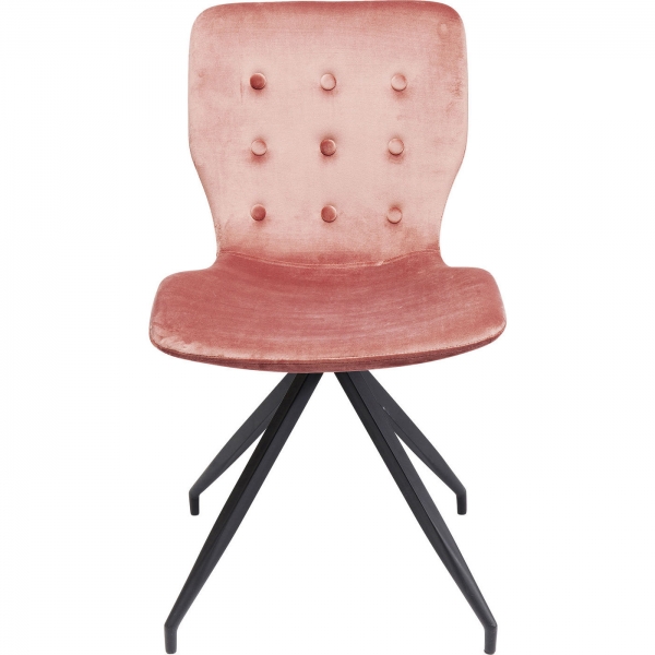 KARE Design Růžová čalouněná jídelní židle Butterfly