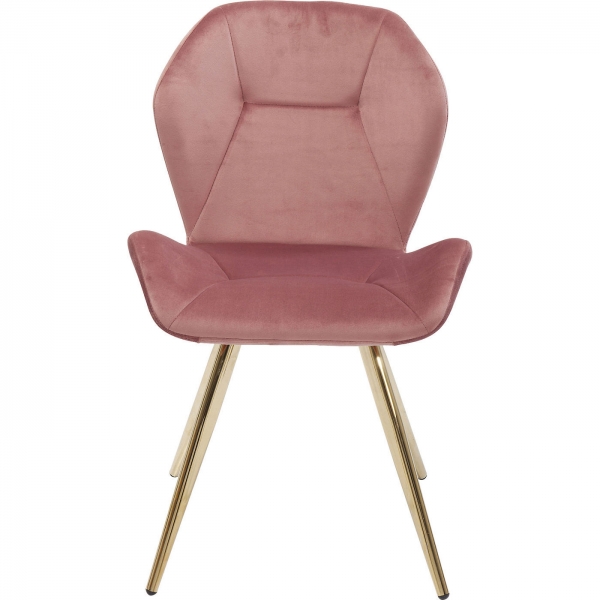 KARE Design Růžová čalouněná jídelní židle Viva