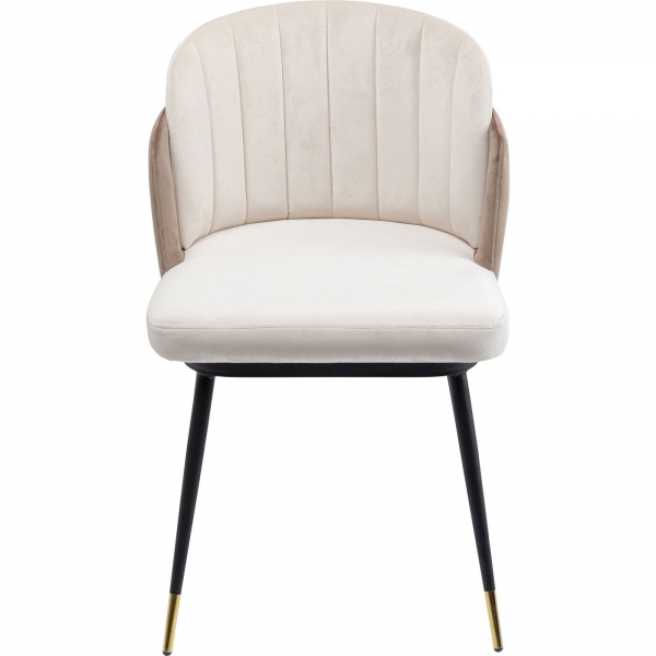 KARE Design Béžová čalouněná jídelní židle Hojas