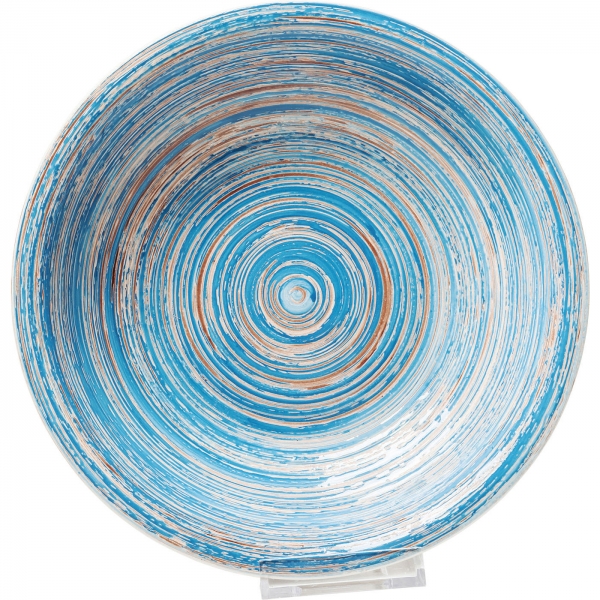 KARE Design Hluboký talíř Swirl Blue Ø21cm