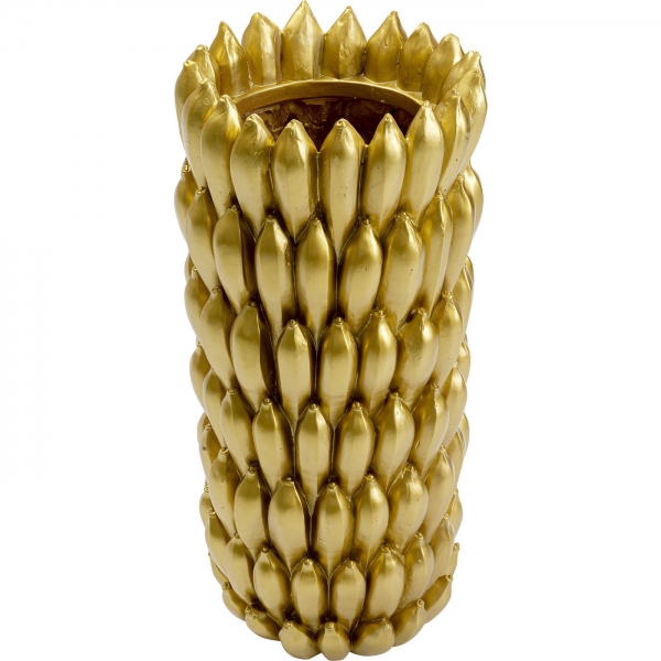 Zlatá vysoká polyresinová váza Banana Gold 79cm