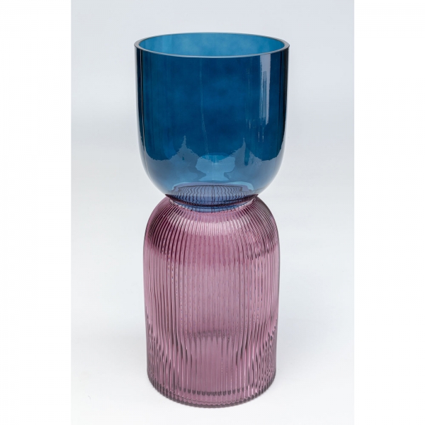 KARE Design Modro-fialová skleněná váza Marvelous Duo 40cm