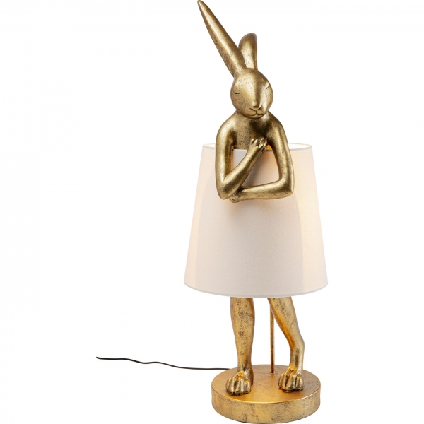 Stolní lampa Animal Rabbit - zlatá, 88cm