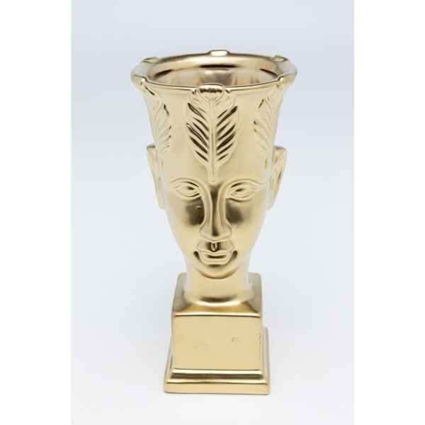 Zlatá kameninová váza Rosto 26cm