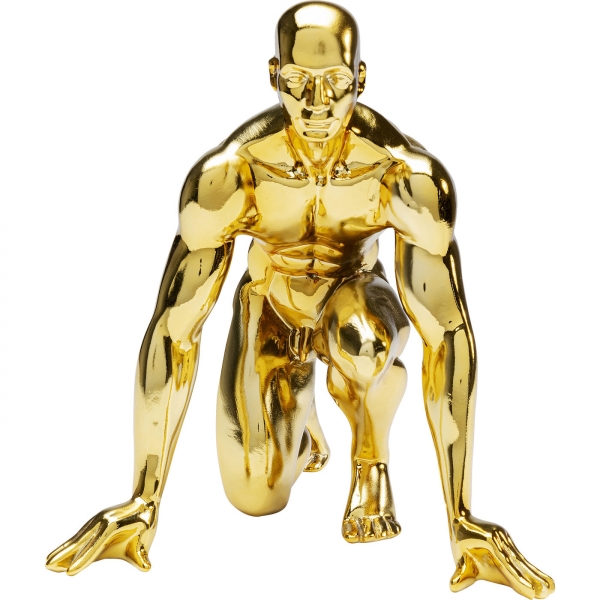 KARE Design Soška Muž Sprinter - zlatá, 25cm