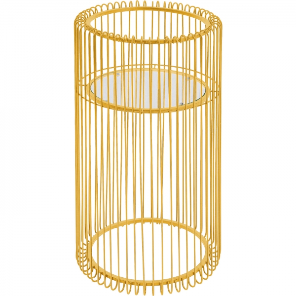 KARE Design Stojan na květiny Wire - zlatý, 70cm