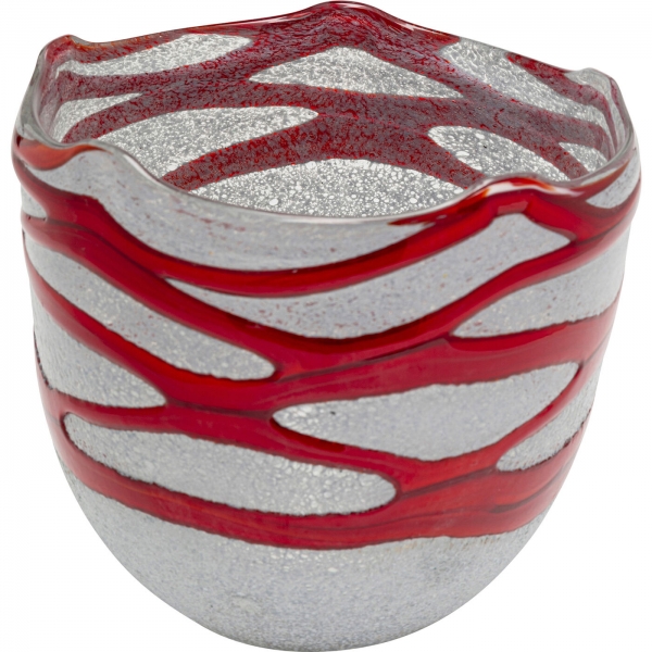 KARE Design Skleněná váza Etna 19cm