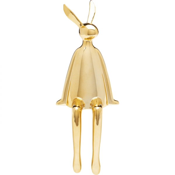 KARE Design Soška Zajíc - zlatý, 35cm