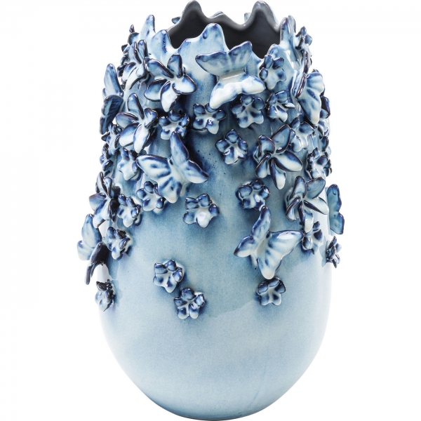 Modrá kameniková váza Butterflies 35 cm