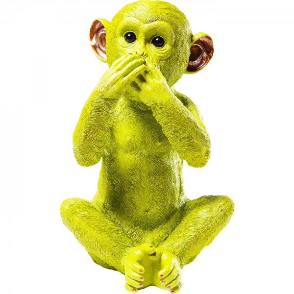 KARE Design Pokladnička Monkey Iwazaru 35 cm - zelená