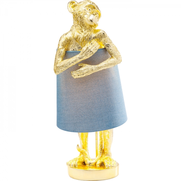 Levně KARE Design Stolní lampa Animal Monkey Gold Blue