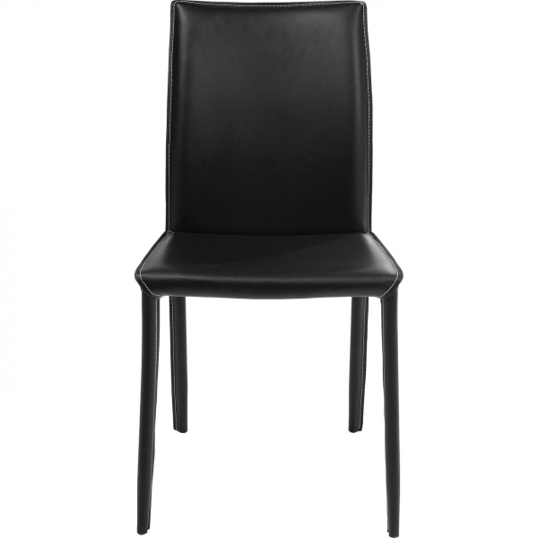 KARE Design Černá čalouněná jídelní židle Milano