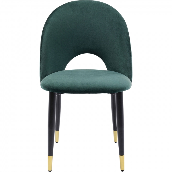 KARE Design Zelená jídelní čalouněná židle Iris Velvet