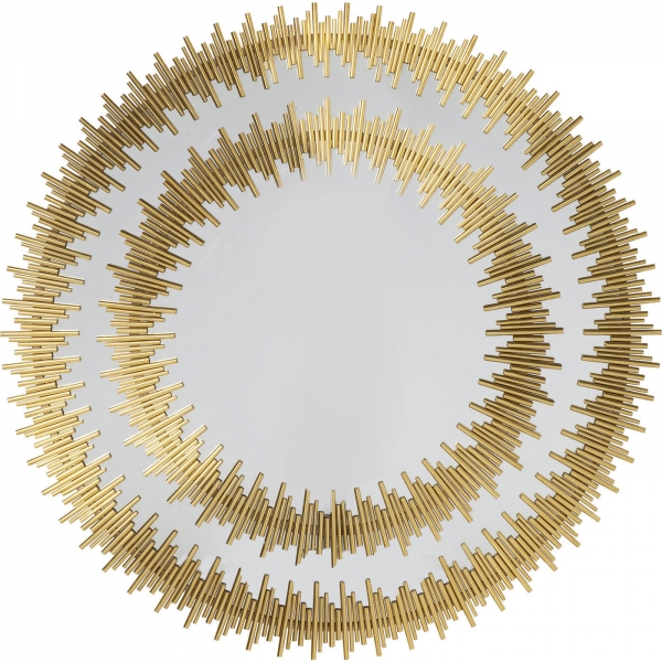 KARE Design Zrcadlo Solare - zlaté, Ø132 cm