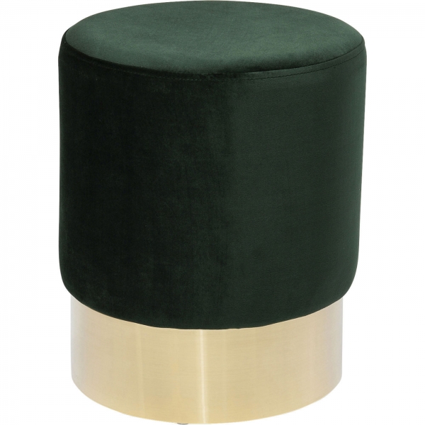 KARE Design Tmavě zelená stolička Cherry - sokl mosaz