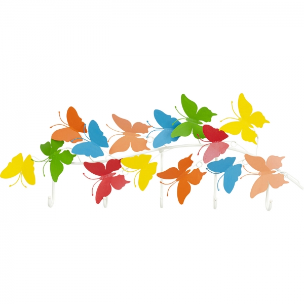 Levně KARE Design Barevný věšák na zeď Butterflies
