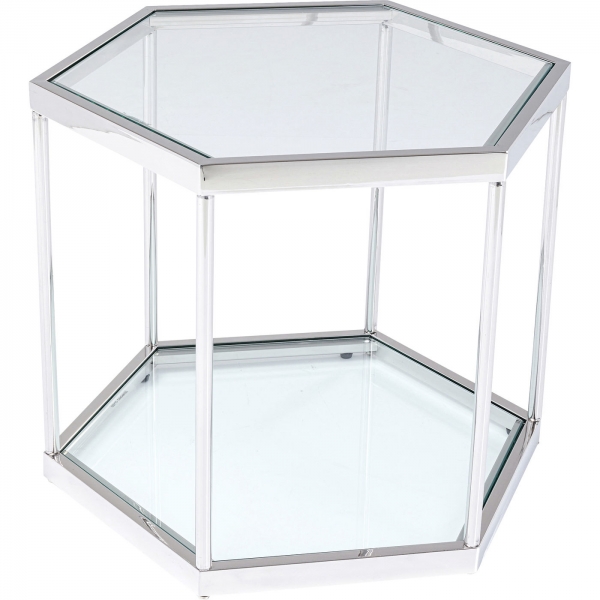 KARE Design Konferenční stolek Comb - stříbrný, 45cm