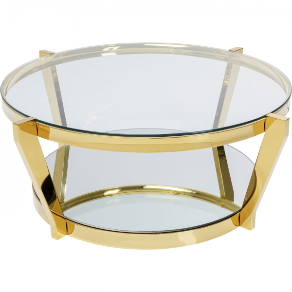KARE Design Zlatý Konferenční stolek Monocolo Ø90cm
