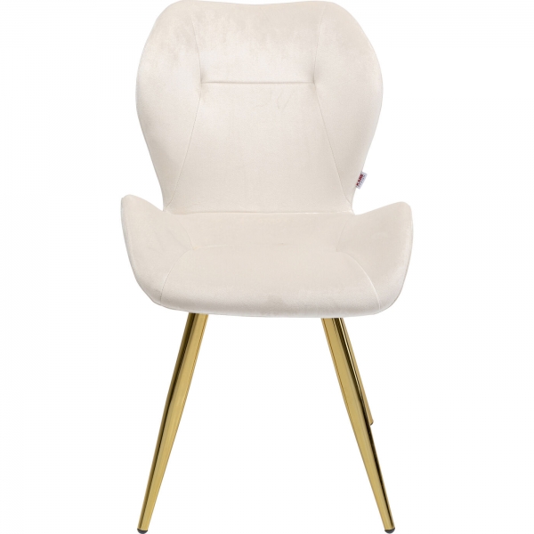 KARE Design Krémová čalouněná jídelní židle Viva