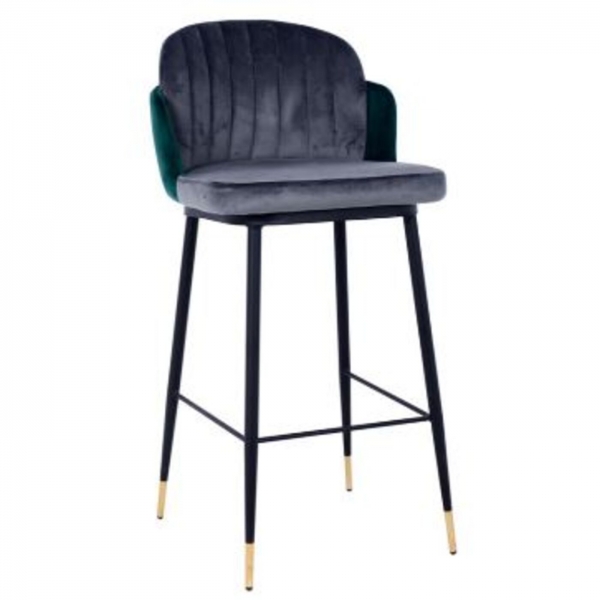 KARE Design Barová stolička Hojas - šedá