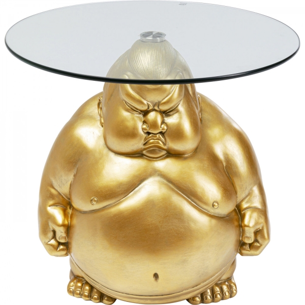 KARE Design Odkládací stolek Monk - zlatý, Ø54cm